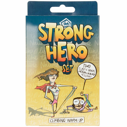 Das Strong Hero Theraband von E9 kommt im praktischen Doppelpack mit zwei verschiedenen Stärken, dazu gibt es einen Strong Hero Print und eine Anleitung  