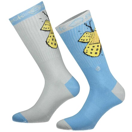 Die Odd Plasters Socken von E9 sind das ideale Geschenk für Kletterer, doch willst du sie nach dem Kauf sicherlich als Glückssocken behalten.