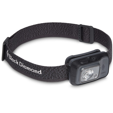 Die Black Diamond Cosmo 350-R Stirnlampe überzeugt mit mehreren Einstellungen, einem Nachtmodus mit roten LEDs und einem leistungsstarken Akku.