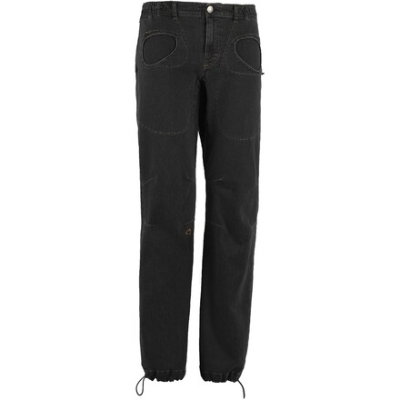 Die Rondo Denim von E9 ist die Jeans zum Klettern und Bouldern. Der gleiche Schnitt wie die klassische Rondo kombiniert mit einem robusten Jeansstoff.
