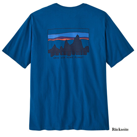 Das stylische Patagonia '73 Skyline Organic T-Shirt ist aus besonders weicher Bio-Baumwolle und punktet mit seinem ikonischen XXL-Print auf dem Rücken.