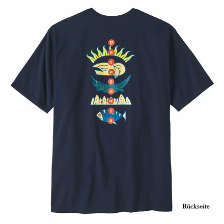 Das robuste Patagonia Fitz Roy Wild Responsibili-Tee T-Shirt schenkt deiner nächsten Kletter- oder Boulderrunde mit seinem Print extra viel Farbe.