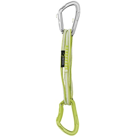 Das Edelrid Mission Set II Express-Set eignet sich ideal fürs Alpin- und Trad-Klettern. Es ist leicht und mit zwei Karabinern mit Keylock-Nase ausgestattet