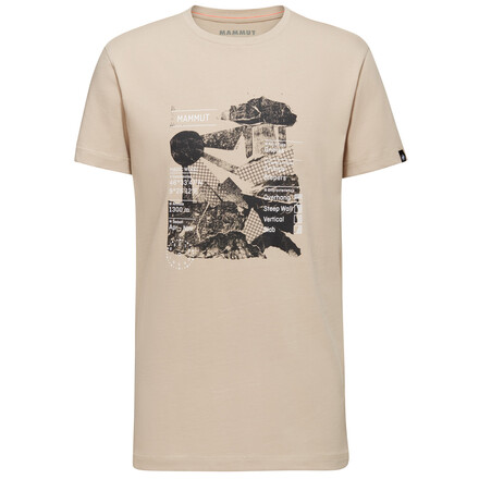 Das Mammut Massone T-Shirt Rocks ist ein bequemes und robustes T-Shirt aus hochwertiger Bio-Baumwolle mit einem stylischen Boulder-Print auf der Brust.
