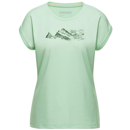 Das Mammut Women's Mountain T-Shirt Finsteraarhorn ist ein robuster und knitterarmer Begleiter für jede sportliche Aktivität. Mit tollem Front-Print.