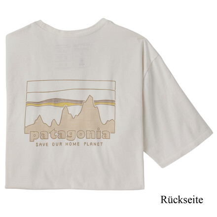 Das stylische Patagonia '73 Skyline Organic T-Shirt ist aus besonders weicher Bio-Baumwolle und punktet mit seinem ikonischen XXL-Print auf dem Rücken.