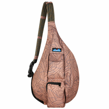 Die praktische Rope Sling von Kavu ist mit ihrem Gurt aus robustem Kletterseil nicht nur für Kletterfans ein echter Hingucker.