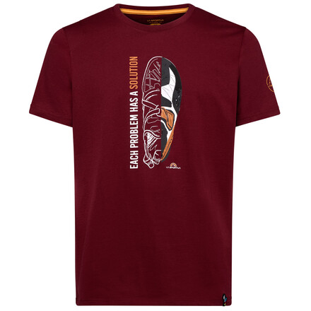 Das La Sportiva Solution T-Shirt ist das perfekte Shirt für alle Fans des ikonischen Kletterschuhs. Aus reiner Baumwolle mit stylischem XXL-Print!