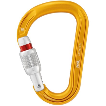 Der Petzl Attache ist ein kompakter und langlebiger HMS Karabiner mit Schraubverschluss und Keylock-System, ideal zum Sichern und für den Standplatz