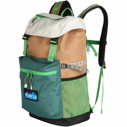 Der farbenfrohe Kavu Timaru ist ein sehr robuster Rucksack und hält mit seinen zahlreichen Taschen viel Raum, um deine Essentials ordentlich zu verstauen.