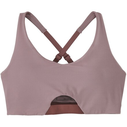  Der Patagonia Women's Maipo Low Impact Adjustable Bra ist ein aus recycelten Fischernetzen bestehender Sport-BH, der Bewegungsfreiheit und Halt bietet.