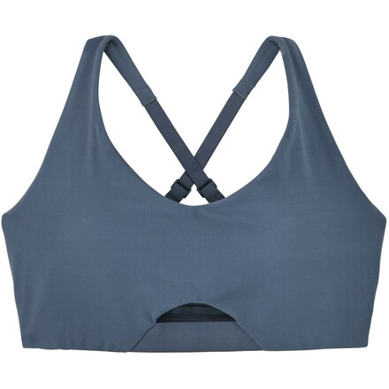 Der Patagonia Women's Maipo Low Impact Adjustable Bra ist ein aus recycelten Fischernetzen bestehender Sport-BH, der Bewegungsfreiheit und Halt bietet.