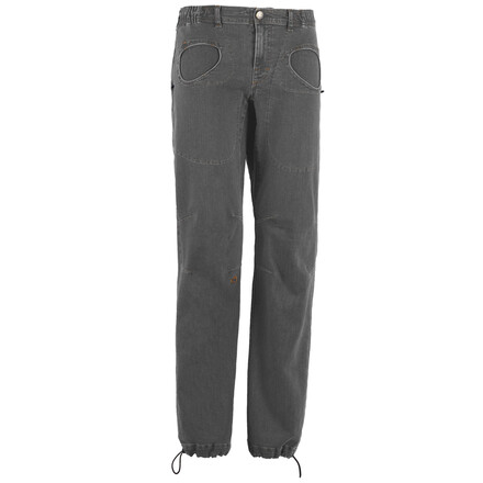 Die Rondo Denim von E9 ist die Jeans zum Klettern und Bouldern. Der gleiche Schnitt wie die klassische Rondo kombiniert mit einem robusten Jeansstoff.