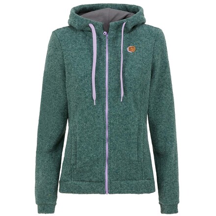 Die E9 Mimma Kapuzenjacke ist ein warmer gestrickter Hoodie für Frauen aus einem Mix aus Schurwolle, Natur- und Kunstfasern mit einem tollen urbanen Look