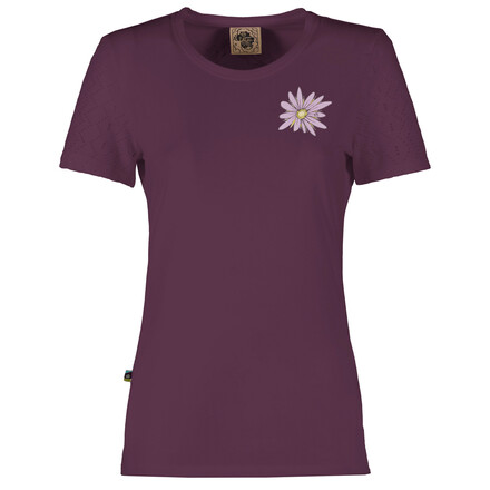 Das E9 Women's Tin T-Shirt überzeugt mit seinem weichen und flexiblen Material und einem femininem Design. Im Klettershop Chalkr online bestellen.