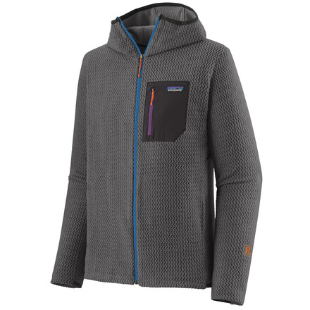 Die robuste R1 Air Full-Zip Hoody Fleecejacke vonm Patagonia hält auch anspruchsvollen Outdooraktivitäten stand und euch gleichzeitig warm.