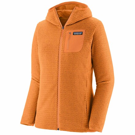 Die robuste R1 Air Full-Zip Hoody Fleecejacke vonm Patagonia hält auch anspruchsvollen Outdooraktivitäten stand und euch gleichzeitig warm.