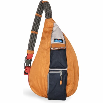 Die stylische Kavu Remix Rope Tasche besteht aus einem robusten Materialmix und hat einen Schultergurt aus Kletterseil. Ein Muss für Kletterfans!