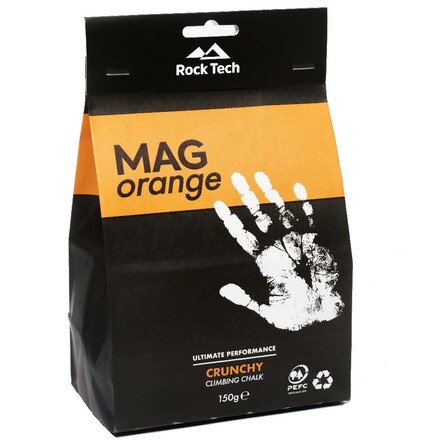 Das Rock Technologies Mag Orange ist besonders reines und nachhaltiges Crunchy Chalk, das dir ordentlich Grip verleiht. Im Online-Shop kaufen.