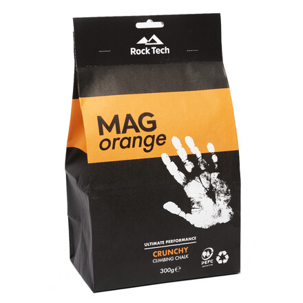 Das Rock Technologies Mag Orange ist besonders reines und nachhaltiges Crunchy Chalk, das dir ordentlich Grip verleiht. Im Online-Shop kaufen.