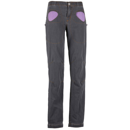 Die stylische und robuste E9 Women's Onda Denim ist Kletterhose und alltagstaugliche Jeanshose in einem! Natürlich mit den ikonischen E9-Taschen.