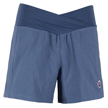 Die E9 Women's Priscilla Klettershorts überzeugt mit ihrem bequemen und luftigen Schnitt. Der überkreuzte elastische Hosenbund ist ein echter Hingucker!