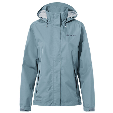 Die Women's Escape Light Hardshelljacke von Vaude ist eine robuste und leichte Regenjacke mit einer besonders hohen Wassersäule und einem zeitlosen Design
