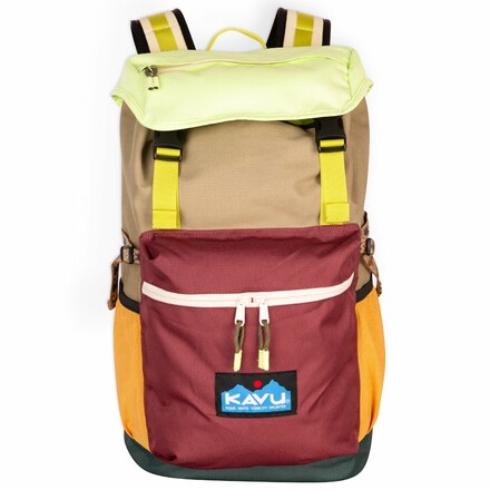 Der farbenfrohe Kavu Timaru ist ein sehr robuster Rucksack und hält mit seinen zahlreichen Taschen viel Raum, um deine Essentials ordentlich zu verstauen.