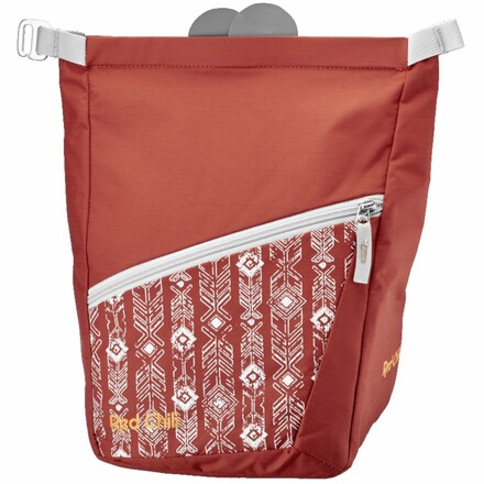 Der Red Chili Reactor ist ein großer Boulder Chalk Bag mit staubdichtem Rolltop-Verschluss, diversen Taschen und einer breiten Basis für sicheren Stand