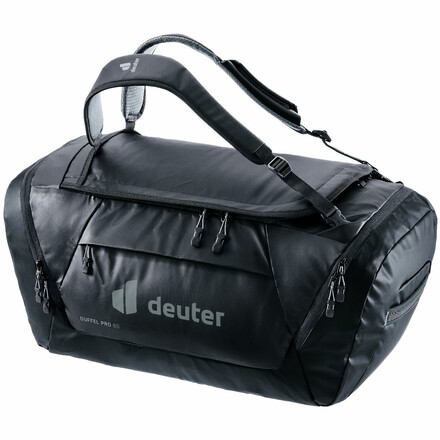 Die Deuter Duffel Pro 60 ist eine geräumige und sehr robuste Reisetasche, die sich dank der gepolsterten Schulterriemen auch als Rucksack tragen lässt.