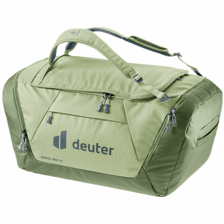 Die Deuter Duffel Pro 90 ist eine robuste, wasserabweisende und geräumige Reisetasche mit gepolsterten Trageriemen. Auch als Rucksack zu tragen!