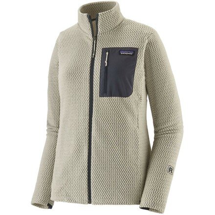 Die Patagonie Women's R1 Air ist eine Full-Zip Fleecejacke aus recyceltem Polyester, die besonders atmungsaktiv ist und jede Aktivität mitmacht. 