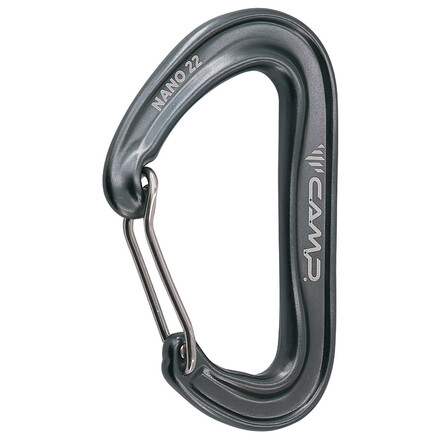 Der Camp Nano 22 Schnappkarabiner wiegt nur 22 Gramm und überzeugt durch gutes Handling. Im Klettershop online bestellen