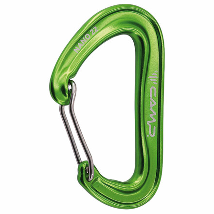 Der Camp Nano 22 Schnappkarabiner wiegt nur 22 Gramm und überzeugt durch gutes Handling. Im Klettershop online bestellen