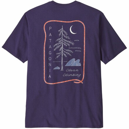 atmungsaktives T-Shirt aus recycelter Baumwolle und recyceltem Polyester, was sich hervorragend für aktive Tage in der Natur eignet