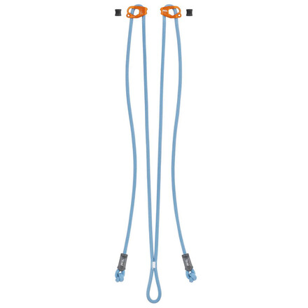 Die Petzl Dual Evolv Adjust Standplatzschlinge mit zwei unabhängig voneinander einstellbaren Schlingen eignet sich hervorragend fürs technische Klettern.