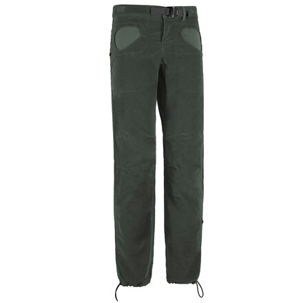 Die E9 Rondo Belt VS ist eine bequeme und robuste Kletterhose aus Cord mit integriertem Gürtel, ikonischen Taschen und zwei Bürstenhalterungen.