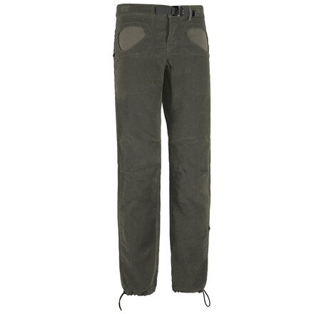 Die E9 Rondo Belt VS ist eine bequeme und robuste Kletterhose aus Cord mit integriertem Gürtel, ikonischen Taschen und zwei Bürstenhalterungen.