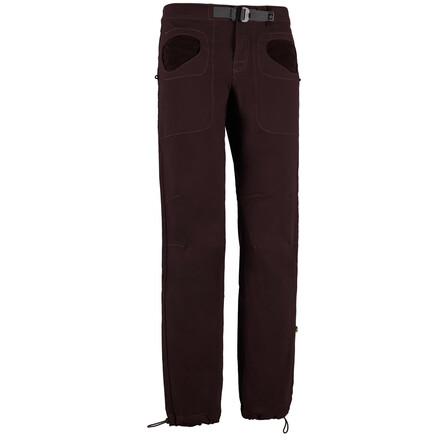 Die E9 Rondo Belt Kletterhose ist eine bequeme und funktionale Kletterhose mit integriertem Gürtel, ikonischen, runden Taschen und zwei Bürstenhalterungen.