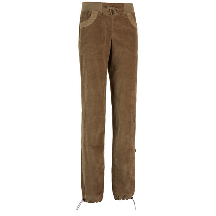 Die E9 Women’s Bia VS ist eine super bequeme und sehr robuste Kletterhose aus hochwertigem Cord. Mit einstellbarem Hosenbund und Beinabschlüssen.