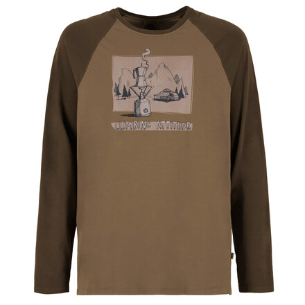 Das E9 Long Coffeeist ein sehr bequemes und flexibles Langarmshirt für ausgedehnte Kletterrunden. Mit tollem Front-Print und farblich abgesetzten Ärmeln!