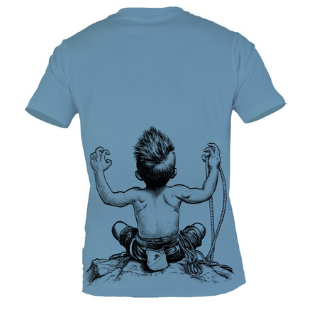 Das Nograd Born To Climb T-Shirt für Kinder punktet mit seinem robusten und zugleich gemütlichen Material und einem richtig coolen XL-Print auf dem Rücken.