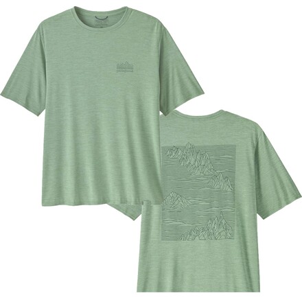 Das Capilene Cool Daily Graphic T-Shirt von Patagonia ist dein Allrounder für den Outdoorspaß bei gutem Wetter und punktet mit hoher Atmungsaktivität 