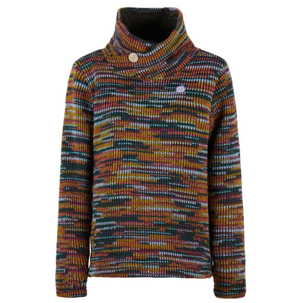 Der Ines von E9 ist ein Strickpullover für Frauen, die gerne draußen aktiv sind. Er sieht nicht nur gut aus, er lädt auch zum Klettern am Fels an kühlen Tagen ein.