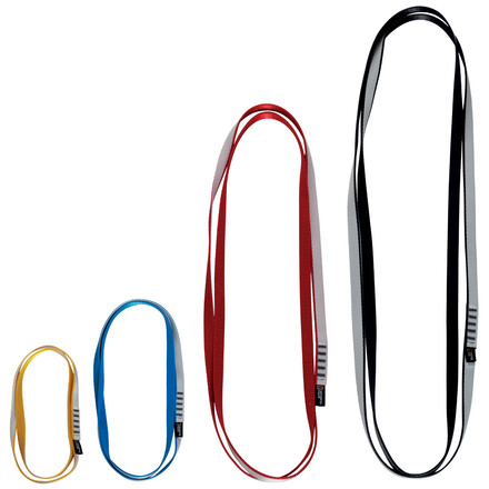 Leichte und robuste Rundschlinge aus 16 mm starkem Polyester– farbcodiert nach Länge, vielseitig einsetzbar für Anschlagpunkte, Standplatzbau und Sicherungssysteme.