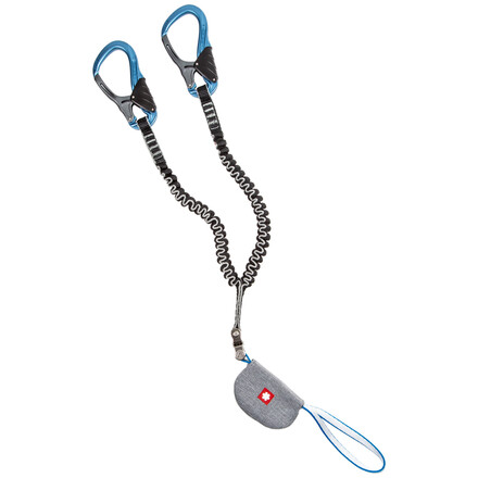 Klettersteigset mit integriertem Swivel-Drehwirbel gegen verdrehte Arme; geprüft nach EN 958:2024; elastische, abriebfeste Arme und ergonomische Captur-Karabiner.