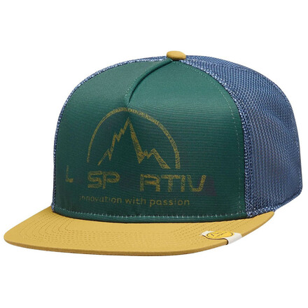 Das stylische La Sportiva Moose Trucker Hat Basecap ist dank seines temperaturregulierenden und wärmenden Woll-Anteil ideal für die noch kühlen Tage.