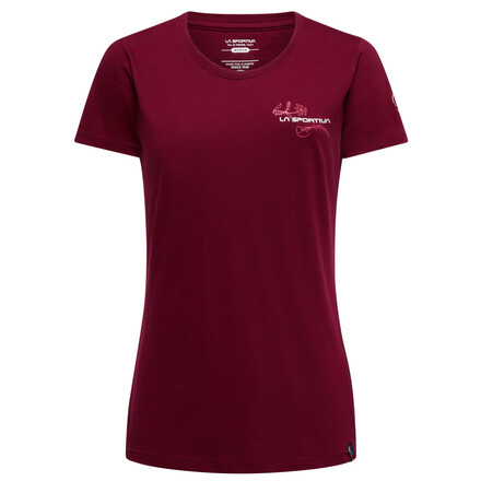 Das La Sportiva Women's Climb Flower T-Shirt schenkt dir in der Vertikalen und in der Freizeit einen floralen Kick. Aus robuster Bio-Baumwolle.