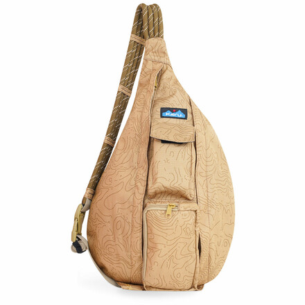 Die praktische Rope Sling von Kavu ist mit ihrem Gurt aus robustem Kletterseil nicht nur für Kletterfans ein echter Hingucker.