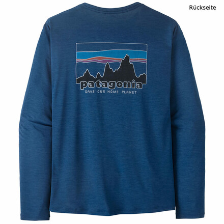 Das funktionale Patagonia L/S Cap Cool Daily Langarmshirt ist ein sehr robustes, geruchshemmendes und vielseitiges Langarmshirt in tollen Designs.